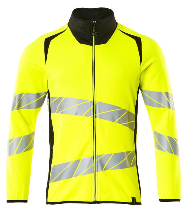 MASCOT-Warnschutz, Warn-Sweatshirt mit Reißverschluss, ACCELERATE SAFE, warngelb/schwarz