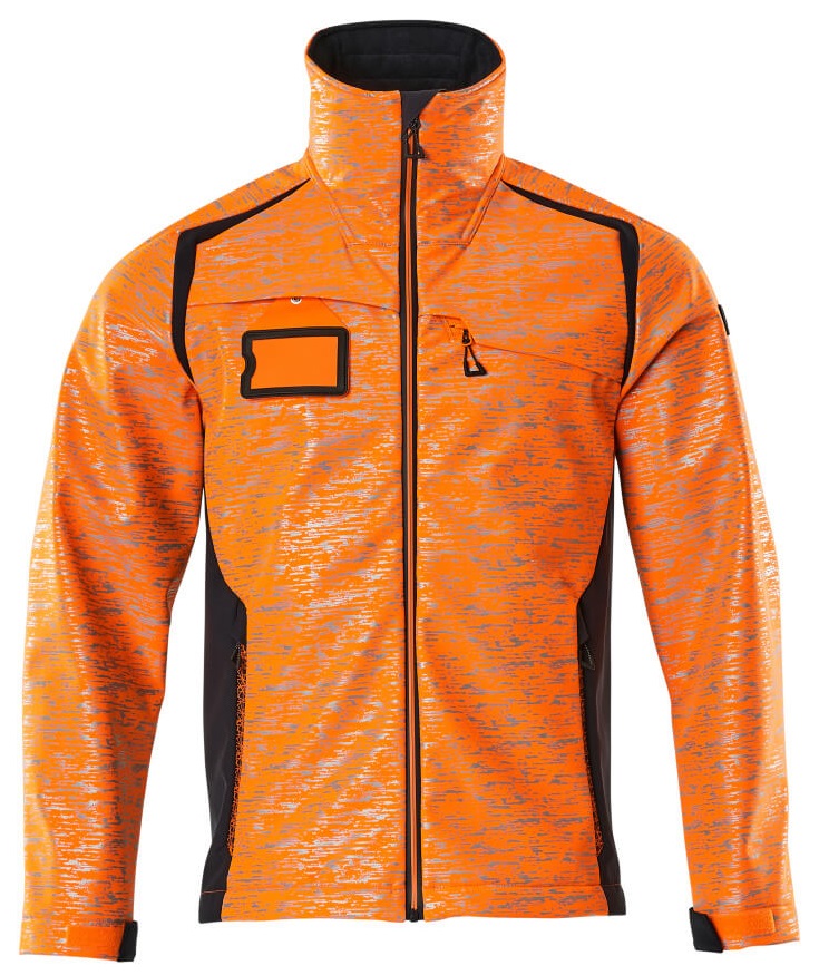 MASCOT-Warnschutz, Warn-Softshell Jacke, ACCELERATE SAFE, high vis orange/schwarzblau