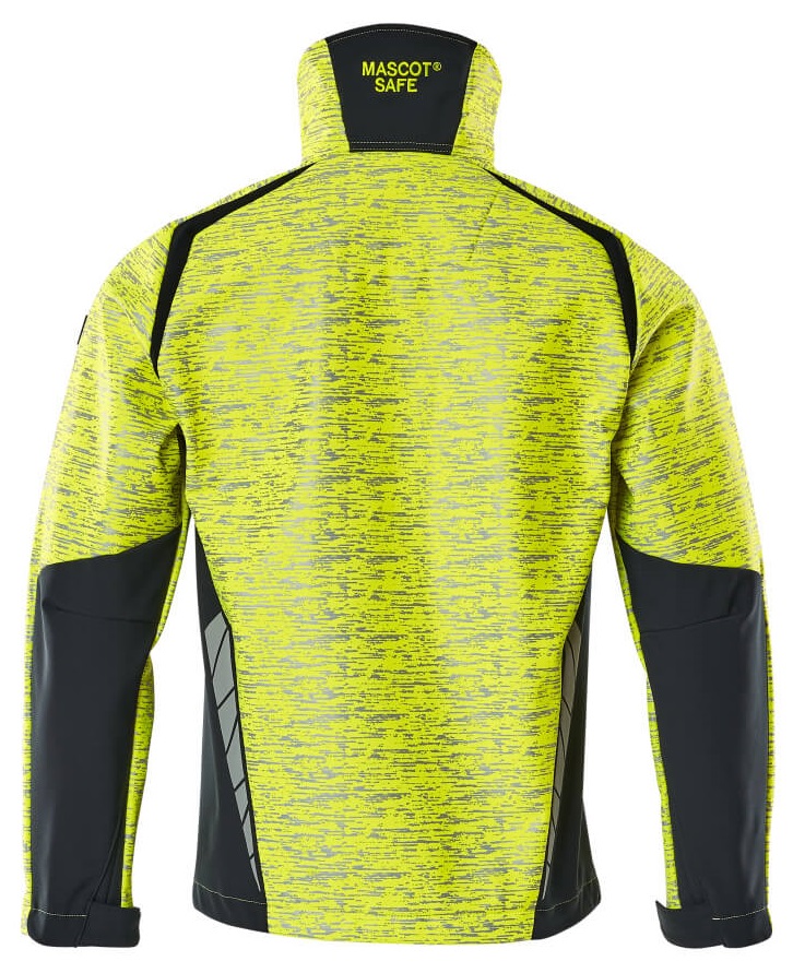 MASCOT-Warnschutz, Warn-Softshell Jacke, ACCELERATE SAFE, high vis gelb/schwarzblau