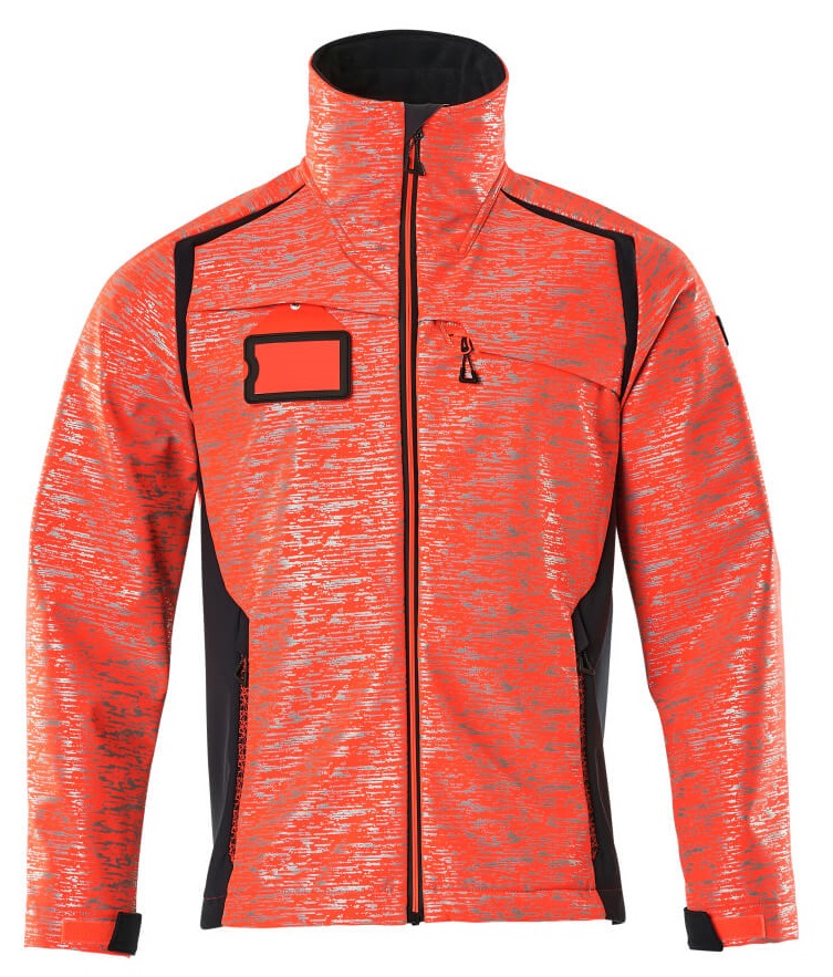MASCOT-Warnschutz, Warn-Softshell Jacke, ACCELERATE SAFE, high vis rot/schwarzblau