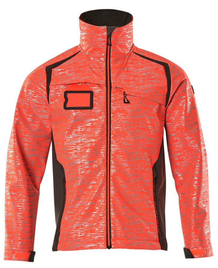 MASCOT-Warnschutz, Warn-Softshell Jacke, ACCELERATE SAFE, high vis rot/dunkelanthrazit