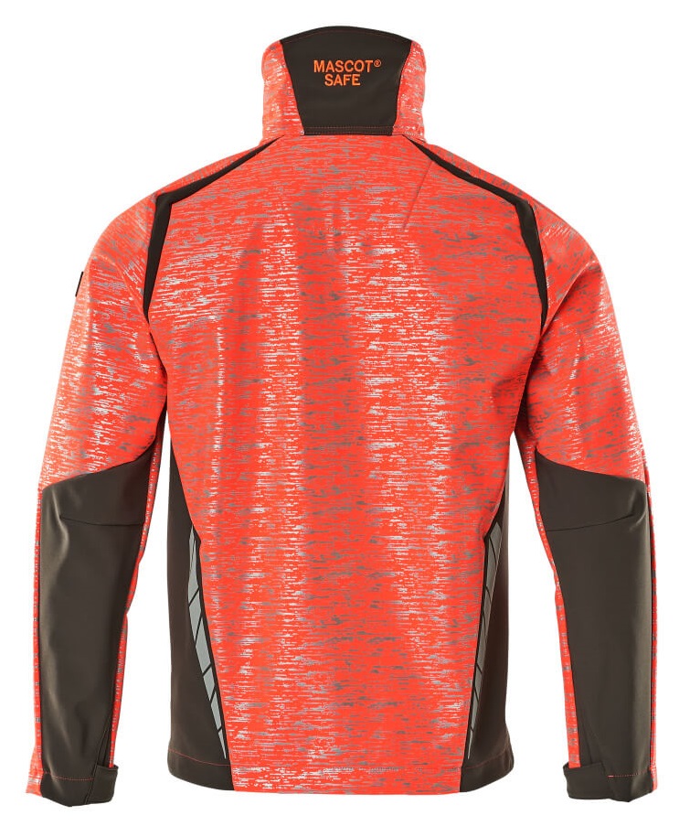 MASCOT-Warnschutz, Warn-Softshell Jacke, ACCELERATE SAFE, high vis rot/dunkelanthrazit