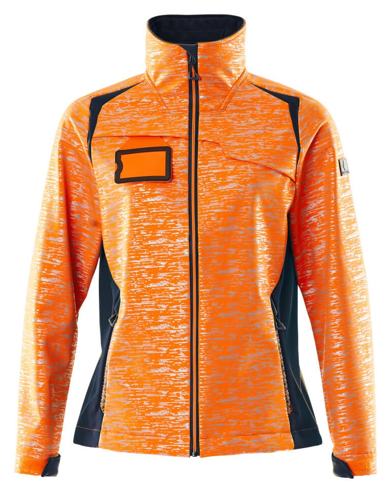 MASCOT-Warnschutz, Damen Warn-Softshell Jacke, ACCELERATE SAFE, high vis orange/schwarzblau