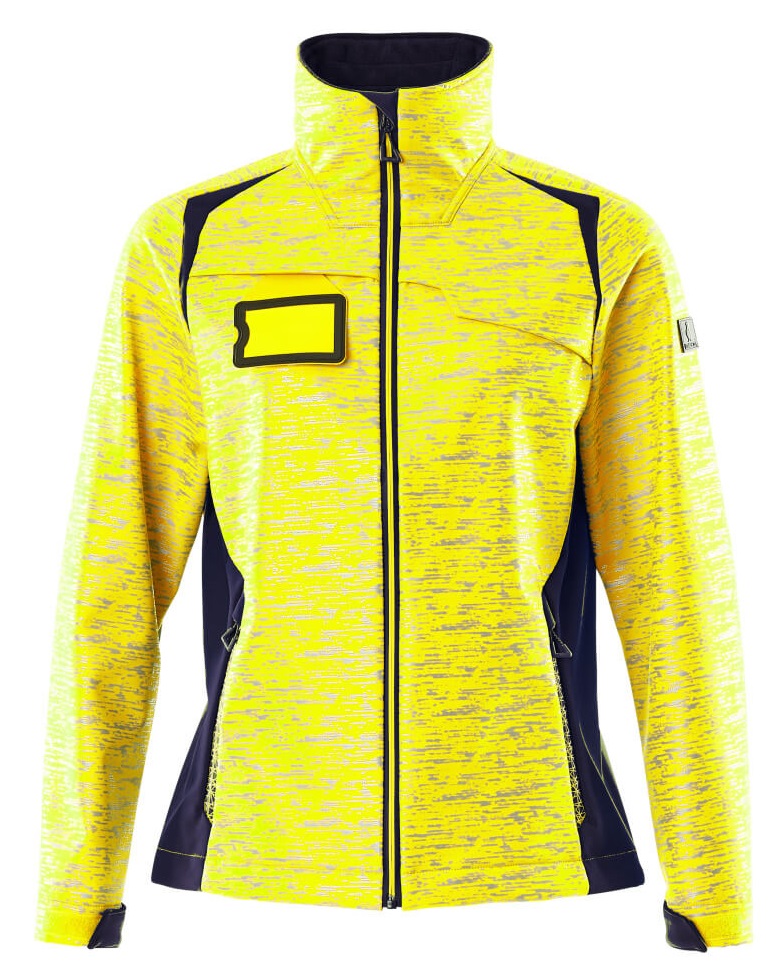 MASCOT-Warnschutz, Damen Warn-Softshell Jacke, ACCELERATE SAFE, high vis gelb/schwarzblau