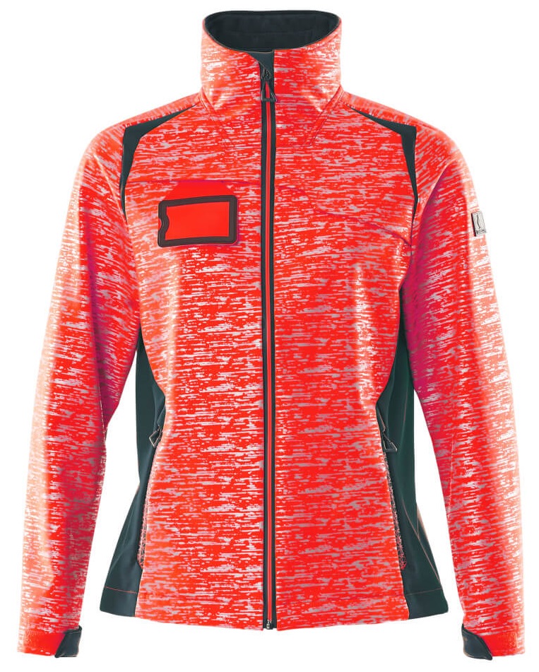MASCOT-Warnschutz, Damen Warn-Softshell Jacke, ACCELERATE SAFE, high vis rot/schwarzblau