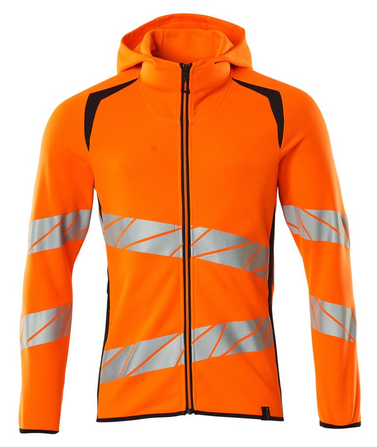 MASCOT-Warnschutz, Warn-Kapuzensweatshirt, ACCELERATE SAFE, high vis orange/schwarzblau