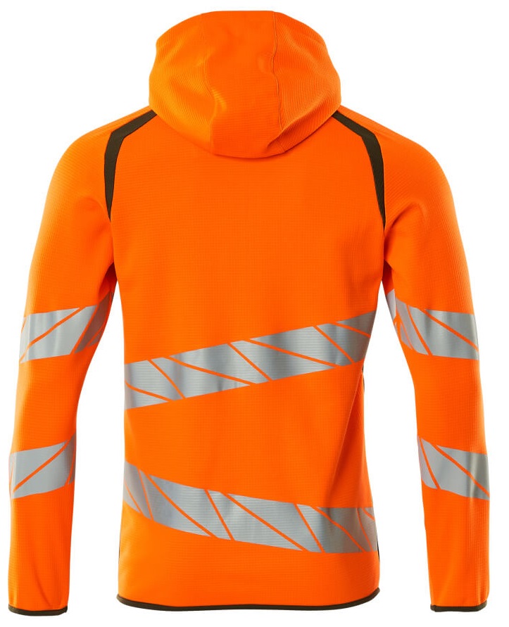 MASCOT-Warnschutz, Warn-Kapuzensweatshirt, ACCELERATE SAFE, high vis orange/moosgrün
