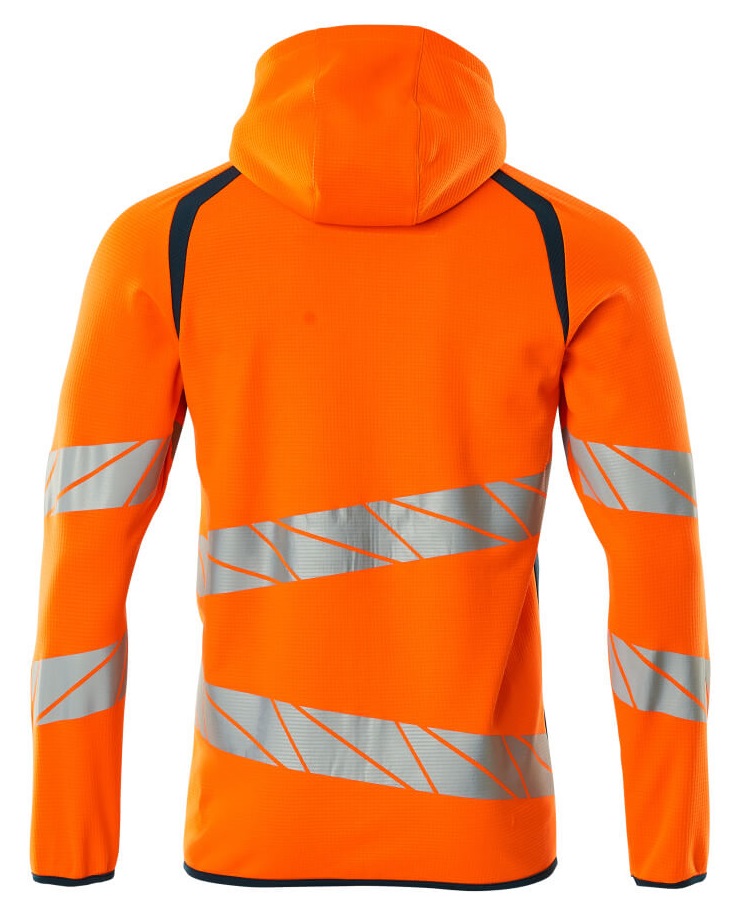 MASCOT-Warnschutz, Warn-Kapuzensweatshirt, ACCELERATE SAFE, high vis orange/dunkelpetroleum