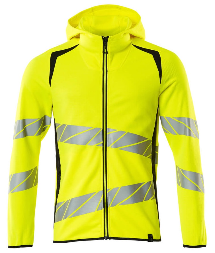 MASCOT-Warnschutz, Warn-Kapuzensweatshirt, ACCELERATE SAFE, high vis gelb/schwarzblau