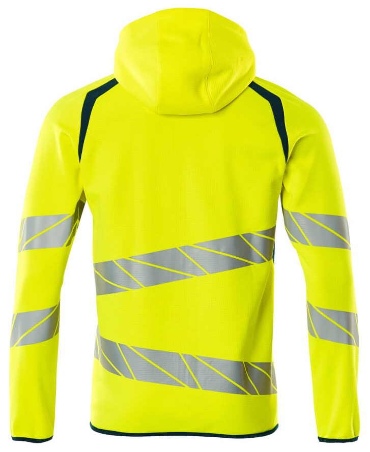 MASCOT-Warnschutz, Warn-Kapuzensweatshirt, ACCELERATE SAFE, high vis gelb/dunkelpetroleum