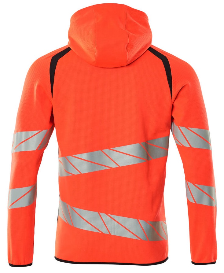 MASCOT-Warnschutz, Warn-Kapuzensweatshirt, ACCELERATE SAFE, high vis rot/schwarzblau