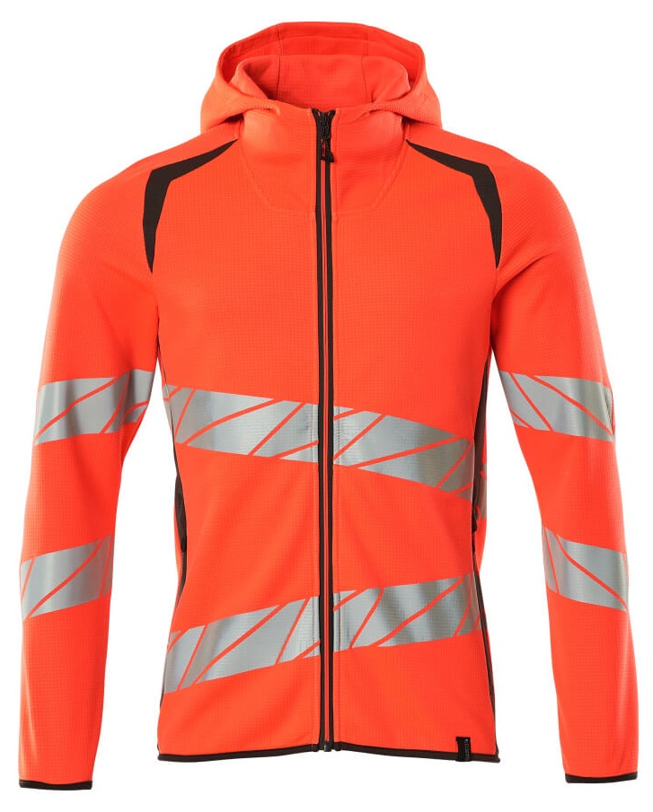 MASCOT-Warnschutz, Warn-Kapuzensweatshirt, ACCELERATE SAFE, high vis rot/dunkelanthrazit