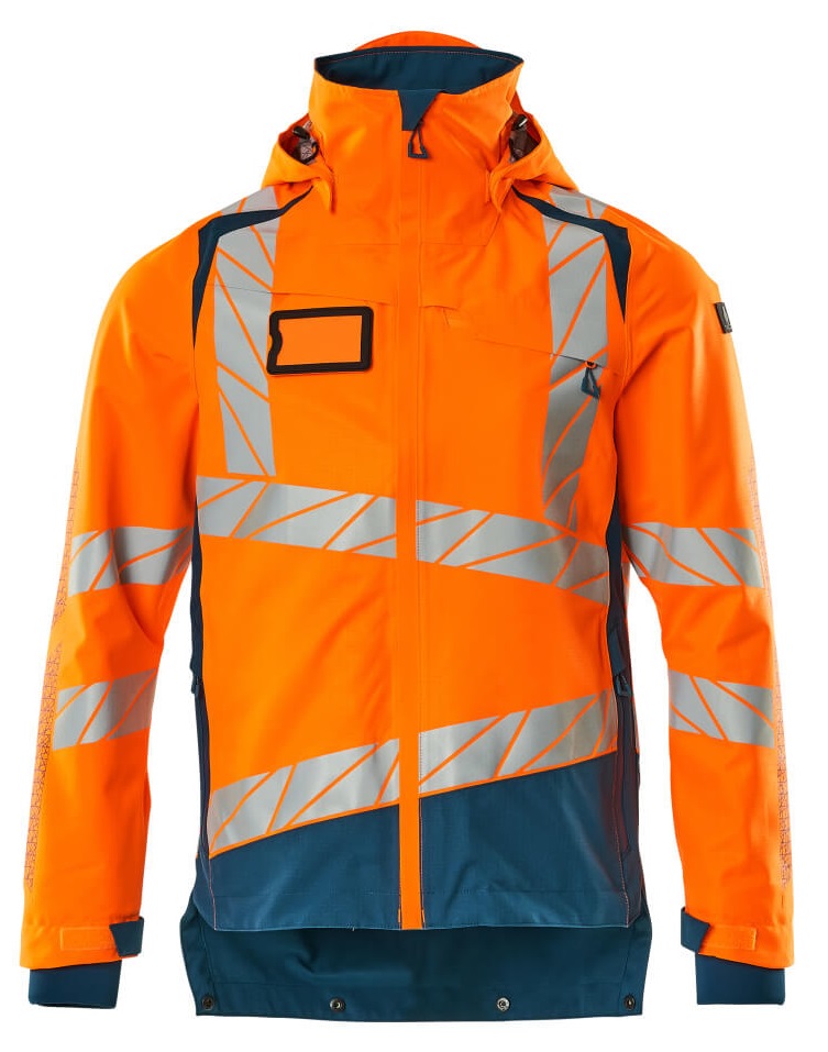 MASCOT-Warnschutz, Warn-Hard Shell Jacke, ACCELERATE SAFE, high vis orange/dunkelpetroleum