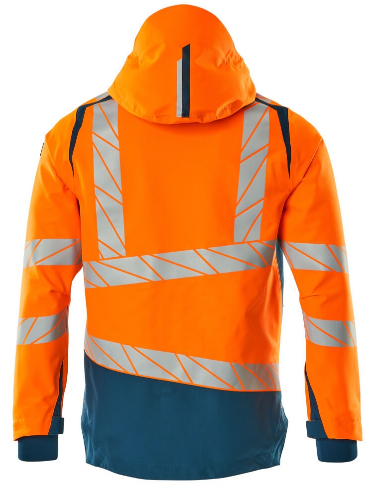 MASCOT-Warnschutz, Warn-Hard Shell Jacke, ACCELERATE SAFE, high vis orange/dunkelpetroleum