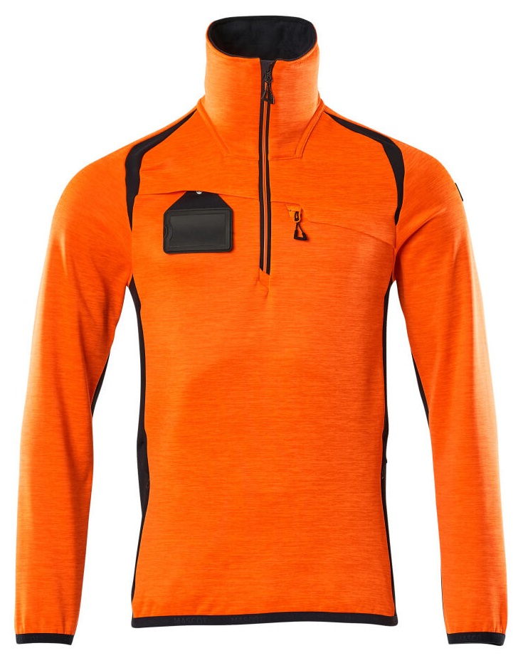 MASCOT-Warnschutz, Warn-Fleecepullover, ACCELERATE SAFE, high vis orange/schwarzblau