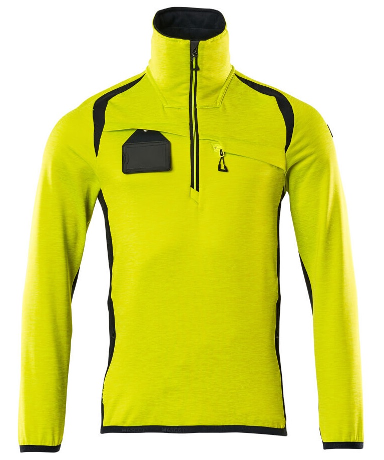 MASCOT-Warnschutz, Warn-Fleecepullover, ACCELERATE SAFE, high vis gelb/schwarzblau