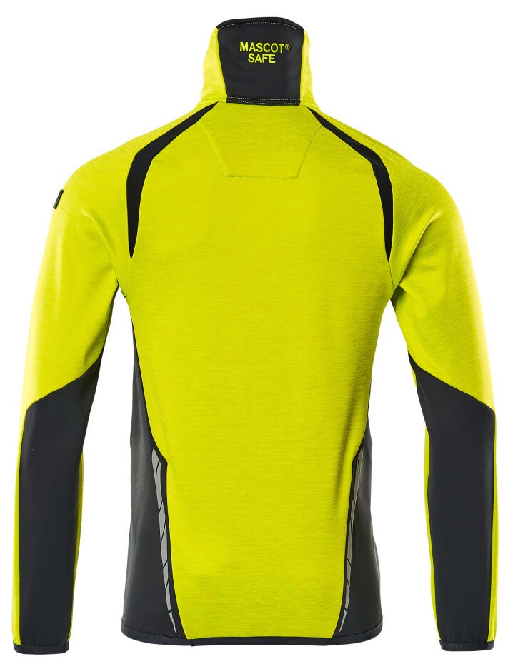 MASCOT-Warnschutz, Warn-Fleecepullover, ACCELERATE SAFE, high vis gelb/schwarzblau