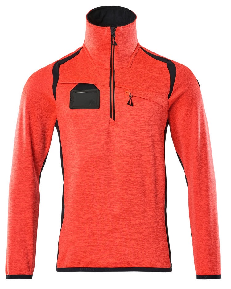 MASCOT-Warnschutz, Warn-Fleecepullover, ACCELERATE SAFE, high vis rot/schwarzblau