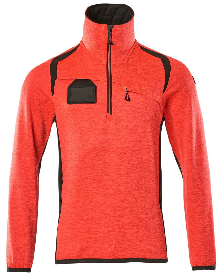MASCOT-Warnschutz, Warn-Fleecepullover, ACCELERATE SAFE, high vis rot/dunkelanthrazit