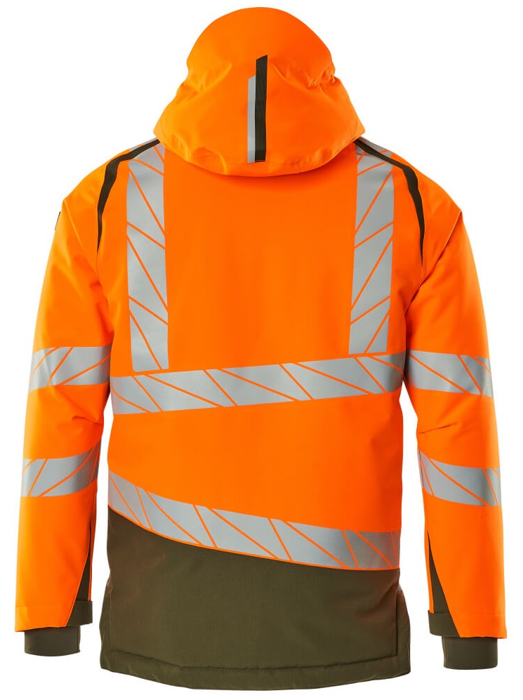 MASCOT-Warnschutz, Warn-Winterjacke, ACCELERATE SAFE, high vis orange/moosgrün

