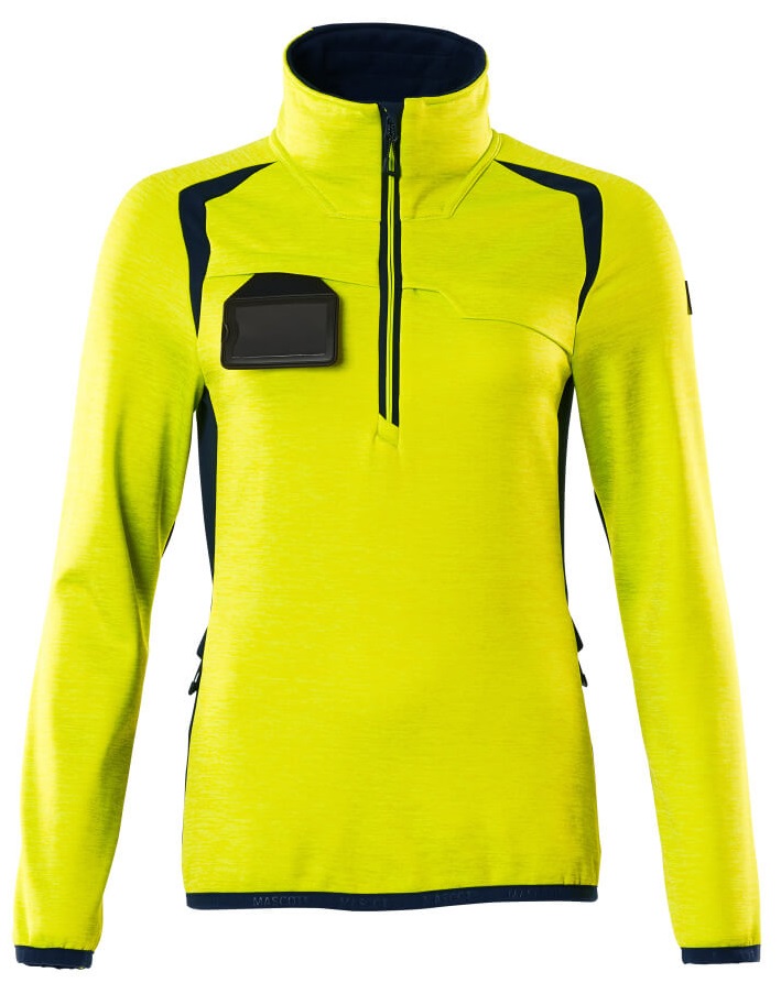 MASCOT-Warnschutz, Warn-Damen Fleecepullover, ACCELERATE SAFE, high vis gelb/schwarzblau
