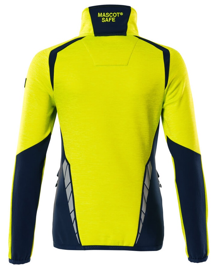 MASCOT-Warnschutz, Warn-Damen Fleecepullover, ACCELERATE SAFE, high vis gelb/schwarzblau