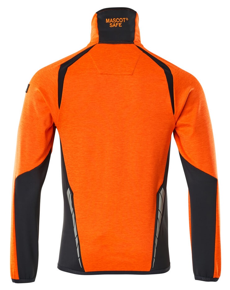 MASCOT-Warnschutz, Warn-Fleecepullover, ACCELERATE SAFE, high vis orange/schwarzblau