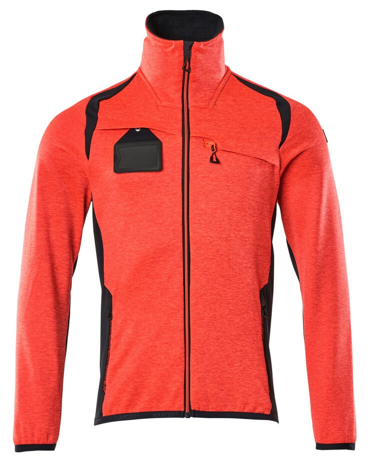 MASCOT-Warnschutz, Warn-Fleecepullover, ACCELERATE SAFE, high vis rot/schwarzblau