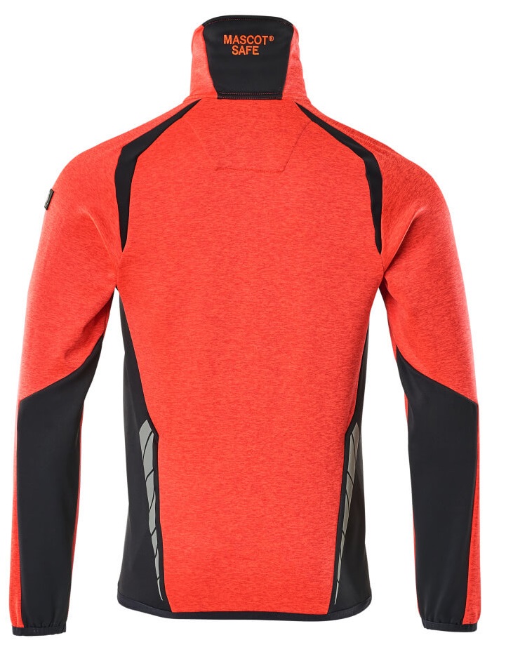 MASCOT-Warnschutz, Warn-Fleecepullover, ACCELERATE SAFE, high vis rot/schwarzblau