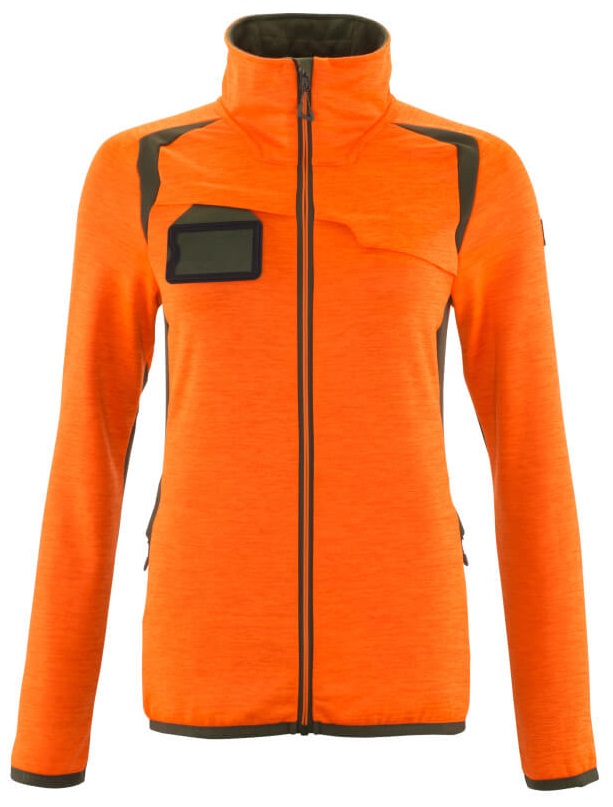 MASCOT-Warnschutz, Warn-Damen Fleecejacke, ACCELERATE SAFE, high vis orange/moosgrün