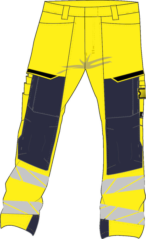 MASCOT-Warnschutz-Bundhose, ACCELERATE SAFE, warngelb/schwarzblau