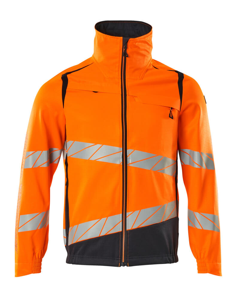 MASCOT-Warnschutz, Warnschutz-Arbeitsjacke, Accel. Safe, warnorange/schwarzblau