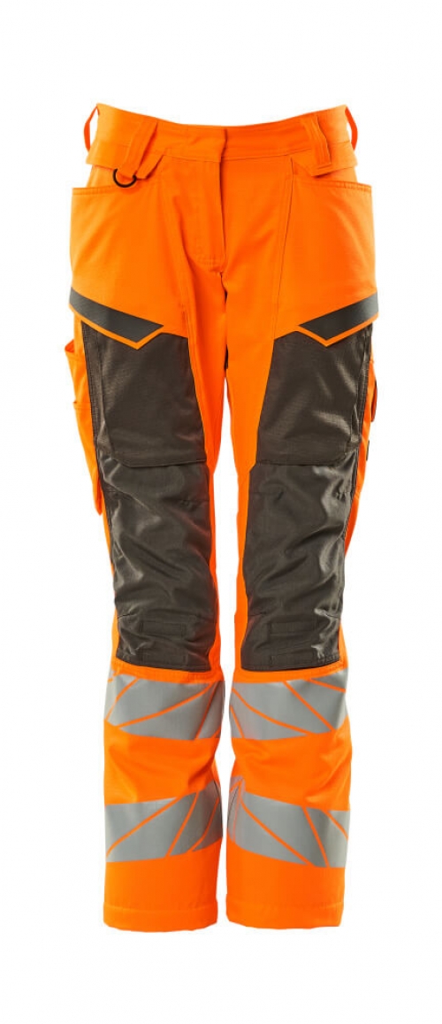 MASCOT-Warnschutz, Damen-Warnschutz-Bundhose mit Knietaschen, DIAMOND, warnorange/dunkelanthrazit