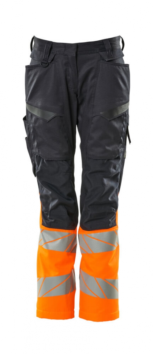 MASCOT-Warnschutz, Warnschutz-Damen Bundhose, DIAMOND, ACCEL SAFE, ca. schwarzblau/warnorange
