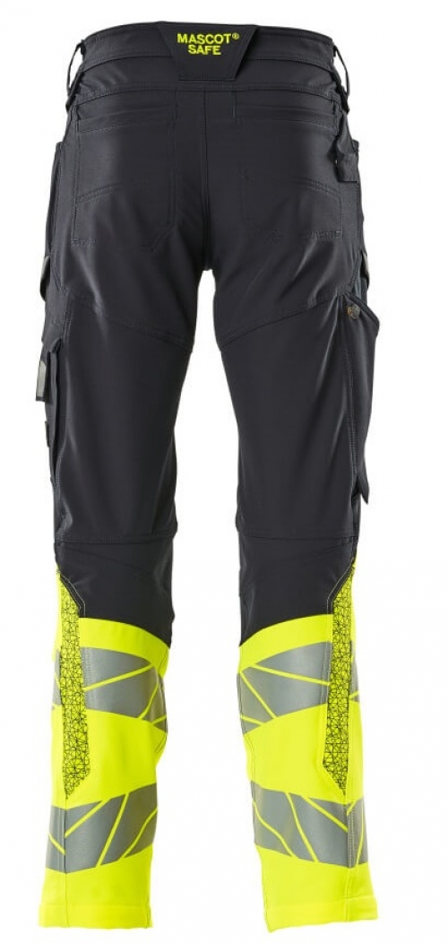 MASCOT-Warnschutz, Warn-Bund-Hose, ACCELERATE SAFE, schwarzblau/warngelb