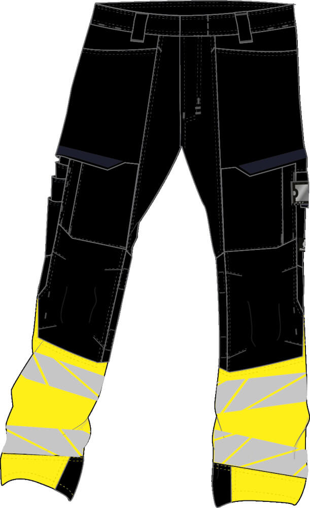 MASCOT-Warnschutz-Bundhose, ACCELERATE SAFE, schwarz/warngelb