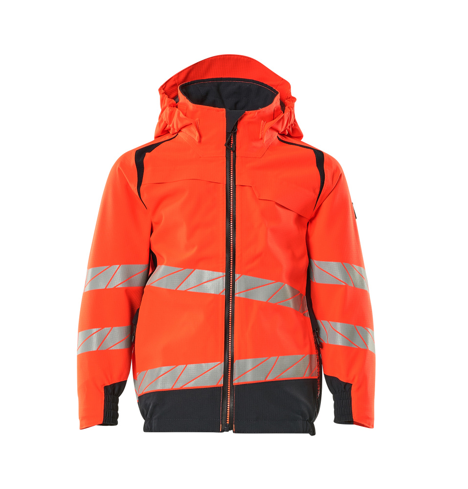 MASCOT-Warnschutz, Kinder Hard  Shell Jacke, ACCEL SAFE, warnrot/schwarzblau