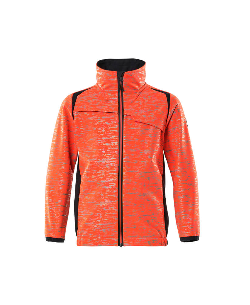 MASCOT-Warnschutz, Kinder Soft  Shell Jacke, ACCEL SAFE, warnrot/schwarzblau
