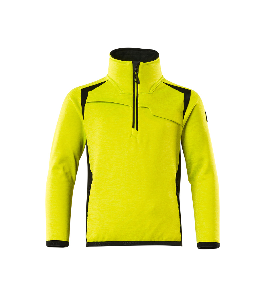 MASCOT-Warnschutz, Kinder Fleecepullover, ACCEL SAFE, warngelb/schwarz