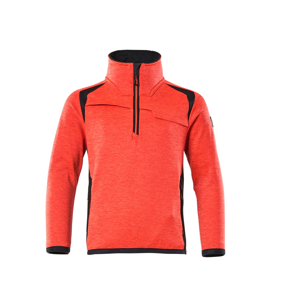 MASCOT-Warnschutz, Kinder Fleecepullover, ACCEL SAFE, warnrot/schwarzblau