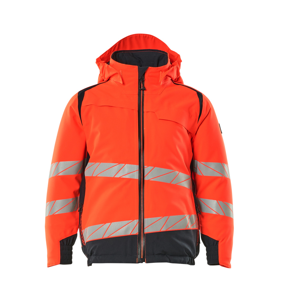 MASCOT-Warnschutz, Kinder Winterjacke, CLIMASCOT, ACCEL SAFE, warnrot/schwarzblau