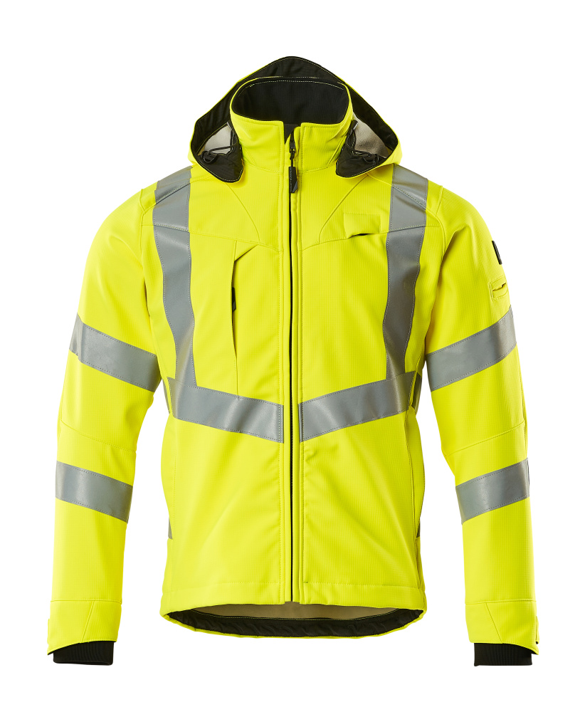 MASCOT-Warnschutz, Wanschutz Soft Shell Jacke, Safe Supreme, warngelb