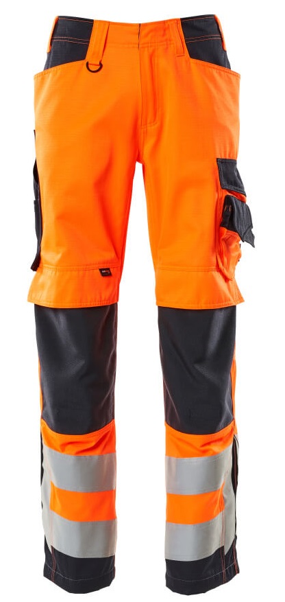 MASCOT-Warnschutz, Warn-Bund-Hose, SAFE SUPREME, mit Knietaschen, Lg: 76 cm, warnorange/schwarzblau