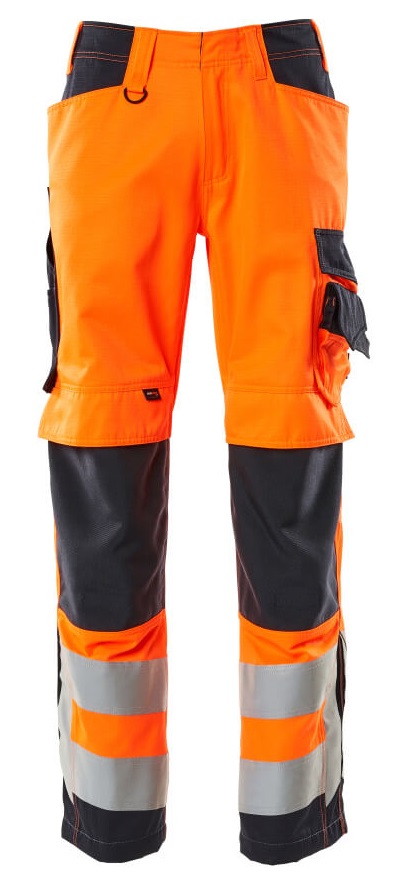MASCOT-Warnschutz, Warn-Bund-Hose, SAFE SUPREME, mit Knietaschen, Lg: 90 cm, warnorange/schwarzblau