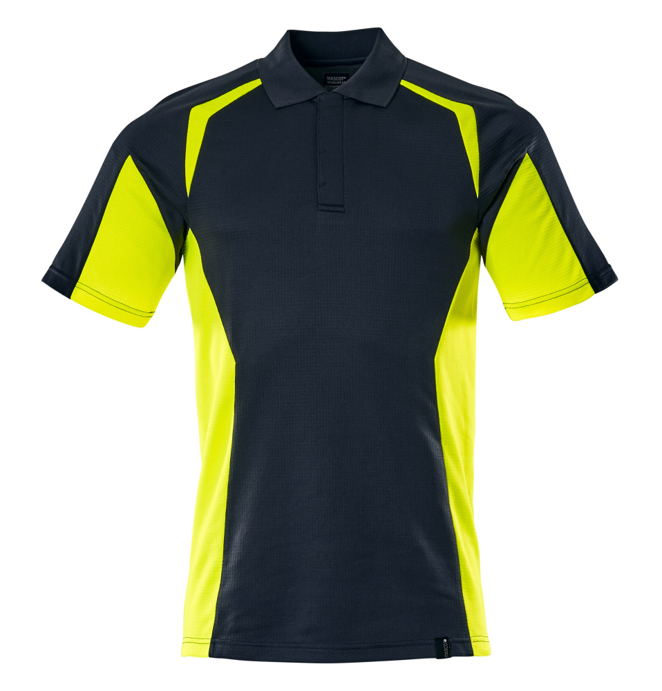 MASCOT-Warnschutz, Warnschutz Poloshirt, Accel. Safe, schwarzblau/warngelb