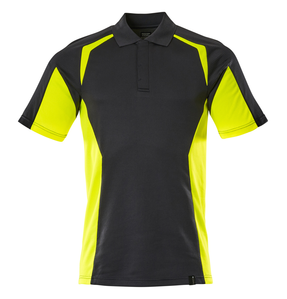 MASCOT-Warnschutz, Warnschutz Poloshirt, Accel. Safe, schwarz/warngelb