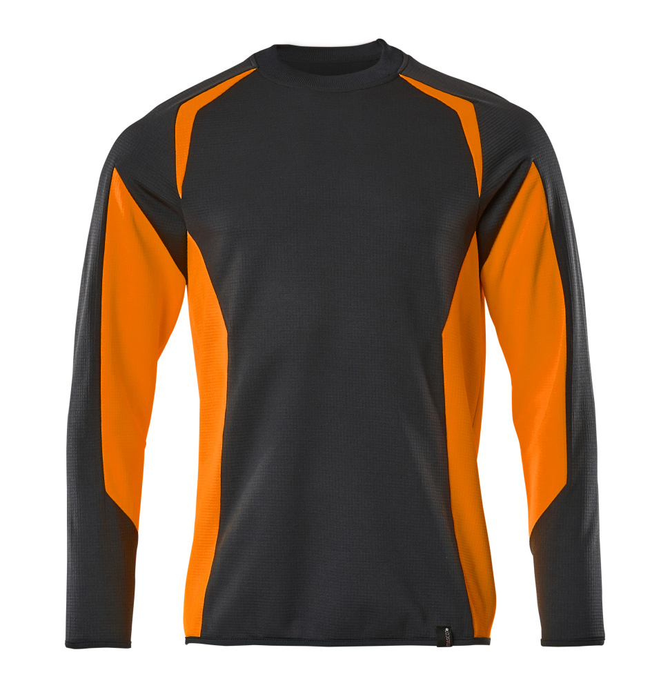 MASCOT-Warnschutz, Warnschutz Sweatshirt, Accel. Safe, schwarzblau/warnorange