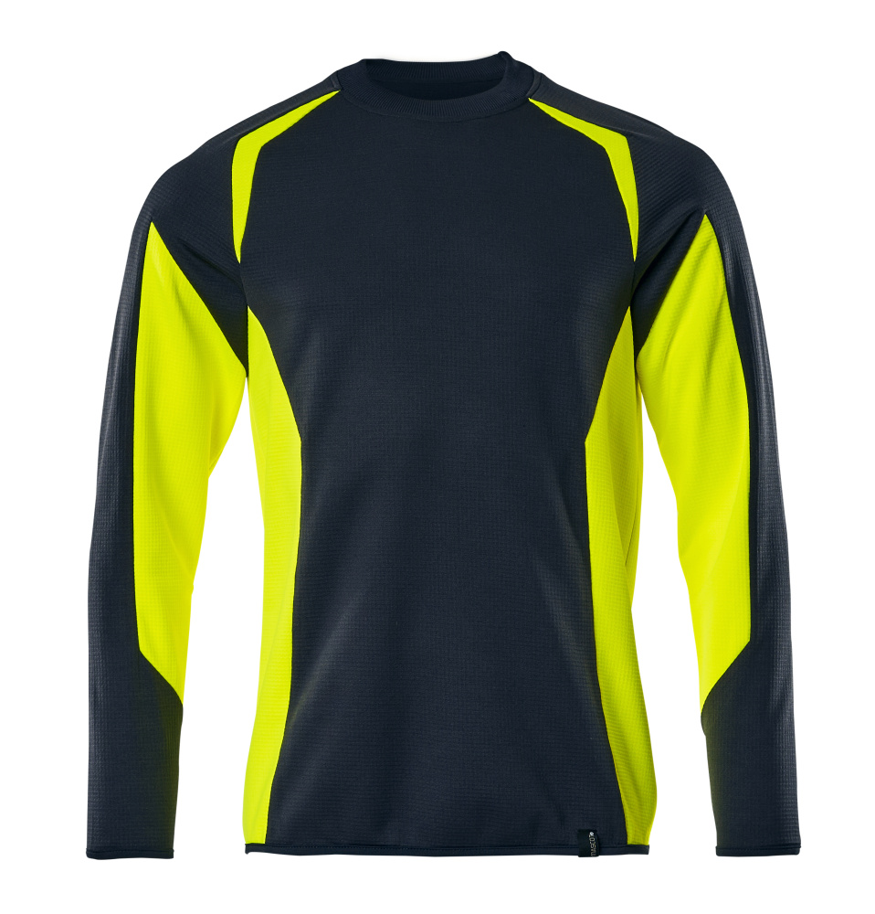 MASCOT-Warnschutz, Warnschutz Sweatshirt, Accel. Safe, schwarzblau/warngelb