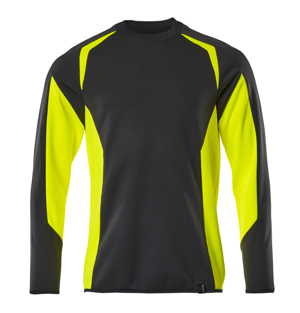 MASCOT-Warnschutz, Warnschutz Sweatshirt, Accel. Safe, schwarz/warngelb
