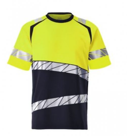 MASCOT® ACCELERATE SAFE T-Shirt Premium , Schwarzblau/Gelb